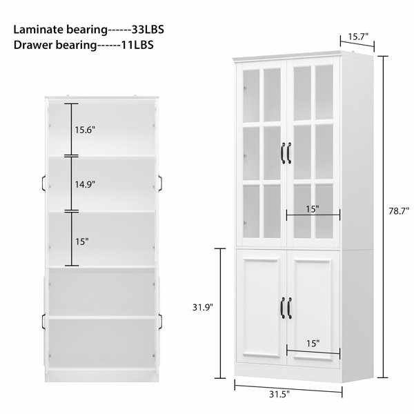 Red Barrel Studio® 31.5"W Buffet Hutch Kitchen Hutch Sideboard